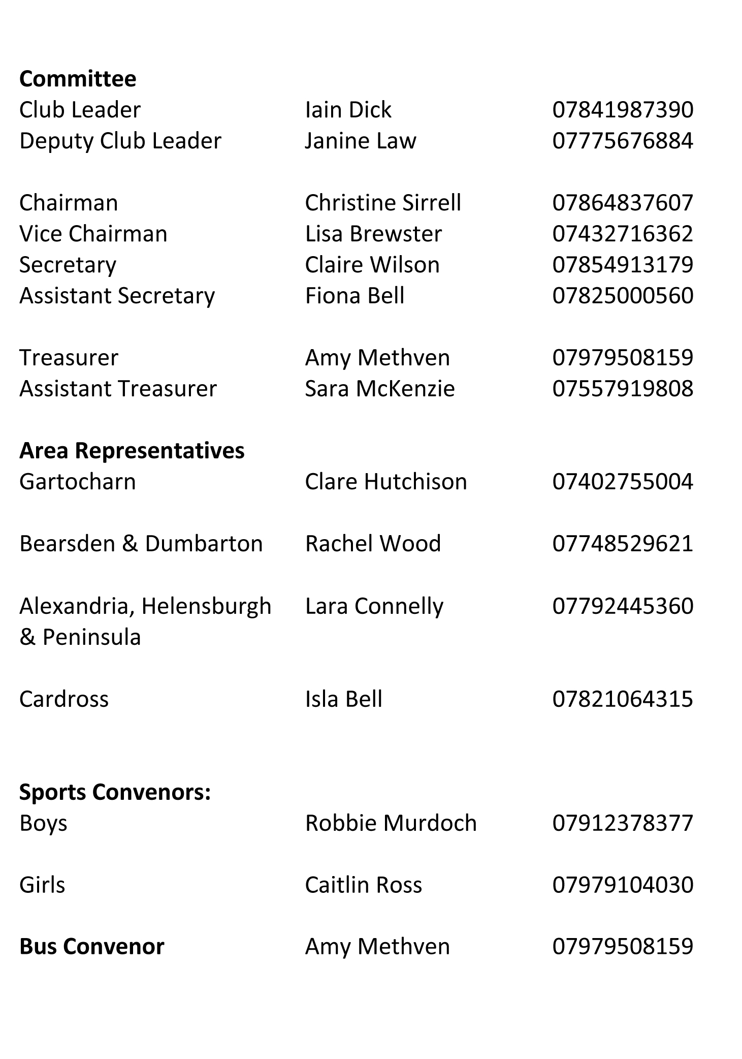 YFC Committee
