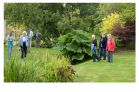 Admiring the various plants